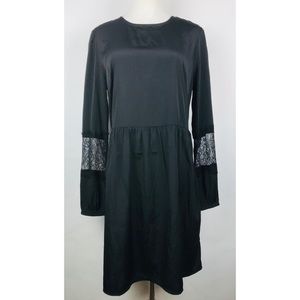 NEW Asos Dress Size 10 Black Long Sleeve Lace